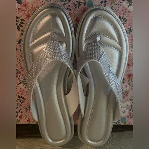 Silver glitter Sandals